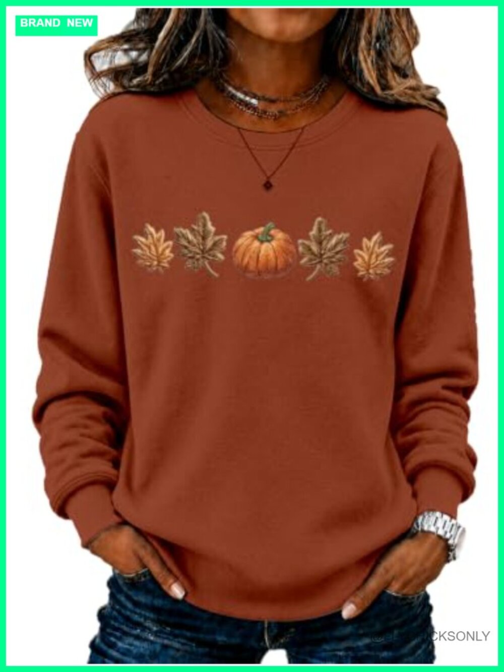 Women's Fall Halloween Graphic Crewneck Sweatshirt Pullover Long Sleeve